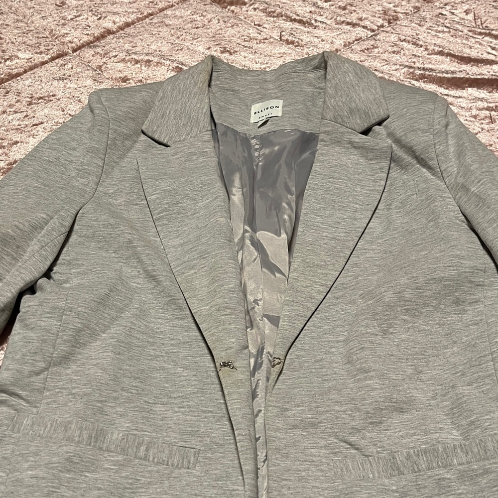 Ellison Light Gray Blazer - Picture 3 of 9